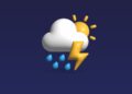 Rain with lightening 3 Icons | 3D Icons | Weather