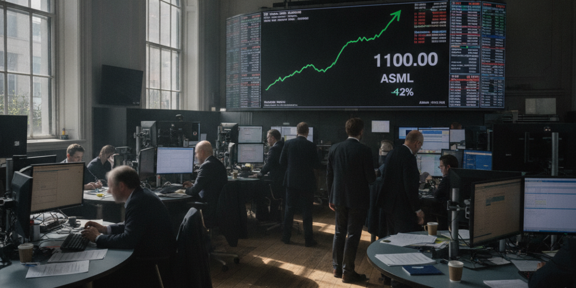 AEX voor het eerst boven 1100 punten door koerssprong ASML